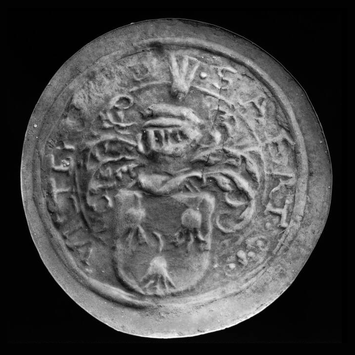 Afdruk zegel van Arnould Vilters, wethouder te Gorssum (bij Sint-Truiden), 1601