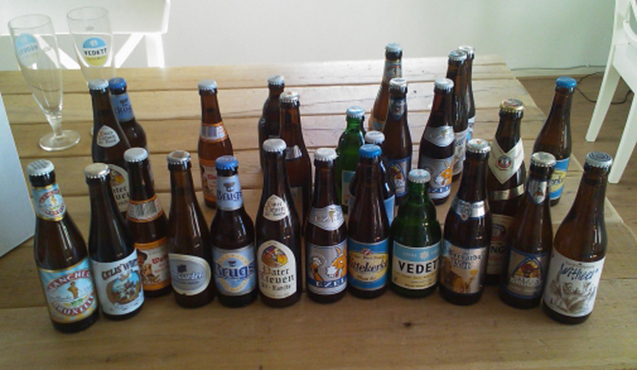 Belgische witbieren zijn traditioneel hergist op de fles. Zijn smaak ontwikkelt zich met de tijd.
