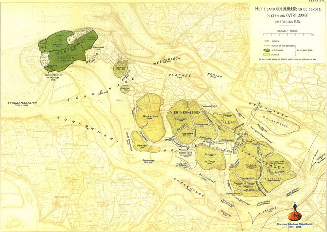 Het Zeelandse eiland Goeree-Overflakkee in 1415