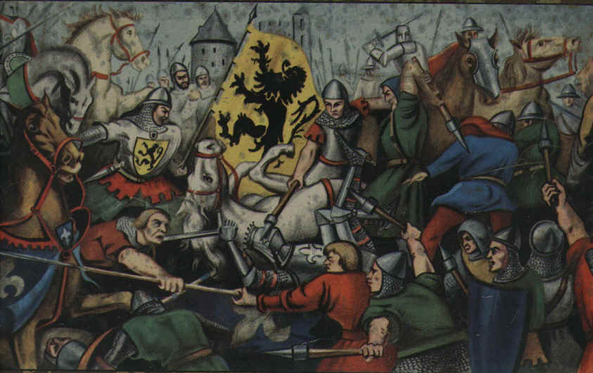 De Guldensporenslag vond plaats op 11 juli 1302 op de Groeningekouter te Kortrijk. De Vlamingen behaalden er een verpletterende overwinning op het Franse leger. Tot op heden is deze slag van heel grote symbolische waarde voor de Vlamingen. Zo werd 11 juli de feestdag van de Vlaamse Gemeenschap.