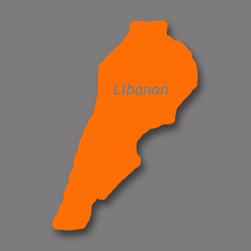 kaart Libanon