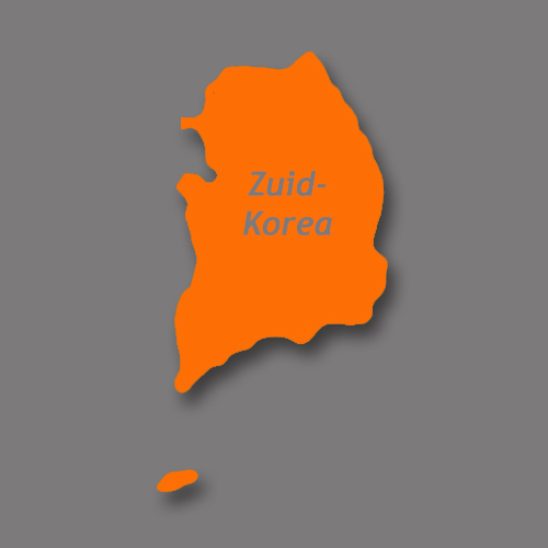 kaart Zuid-Korea