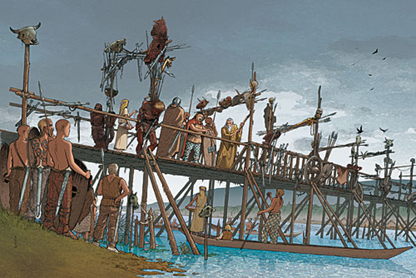 Tekening van de La Tène site