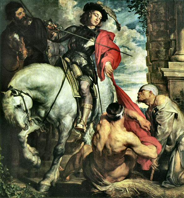 Sint-Martinus van Tours (ca. 316 - 397) was de 'nationale heilige' van de Franken. Hij werd geboren in het oud-Romeinse Savaria (net over de Oostenrijkse grens, het huidige Szombathely in Hongarije). Karel vereerde de plaats met een bezoek na afloop van zijn veldtocht in het land van de Avaren.