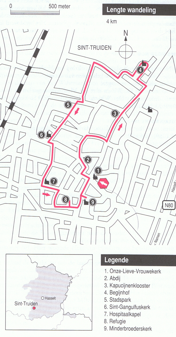 Plan van de wandeling.