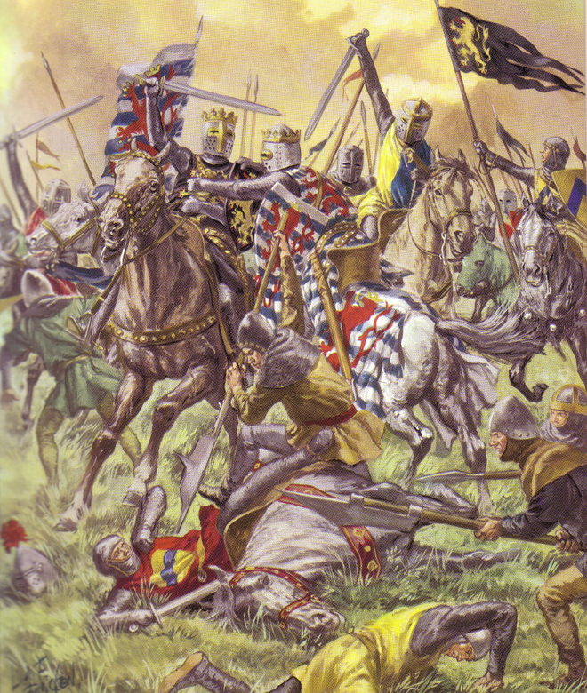 Nog een afbeelding van de Slag bij Woeringen.