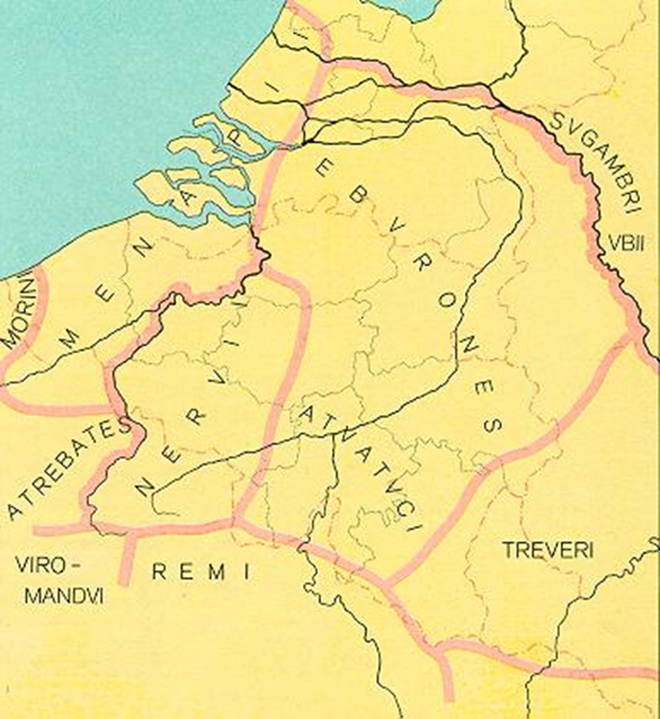 Detailkaart van de Belgische Stammen