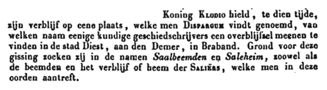 Tekst die Dispargum ook aan Diest linkt.