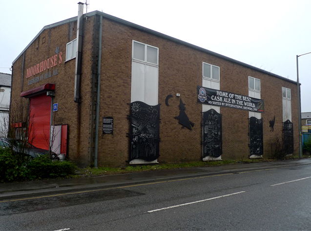 Brouwerij Moorhouse's, Burnley, Lancashire, Engeland.