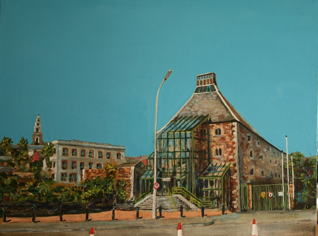 Schilderij van John Adams van brouwerij Murphy's, Cork, County Cork, Ierland.