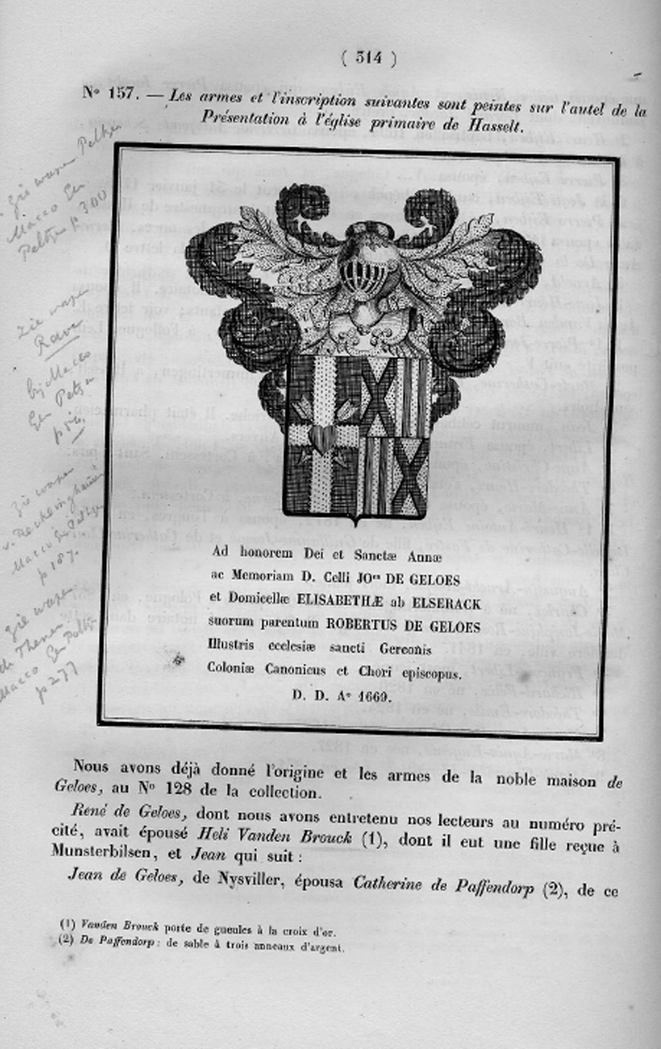 uittreksel 1 uit de stamboom van de familie De Geloes