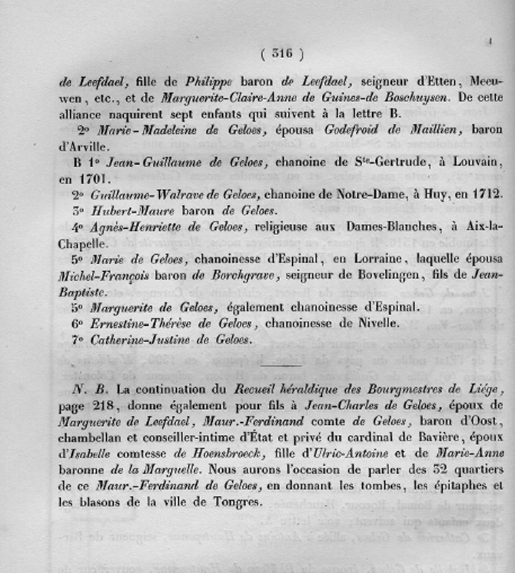 deel 3 van de stamboom van de familie de Geloes