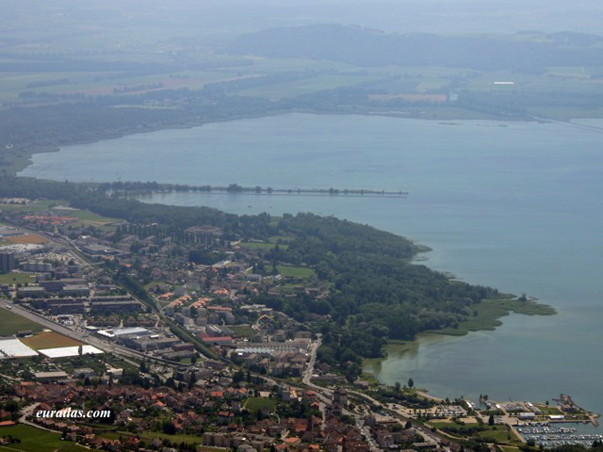 Luchtfoto van La Tène