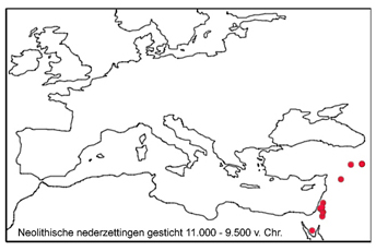 Verspreiding neolithicum - Kaart 1