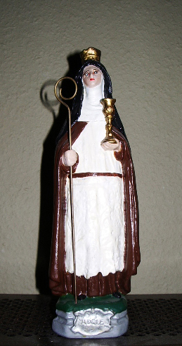 Beeldje van Sint-Adela, patrones van Zelem.