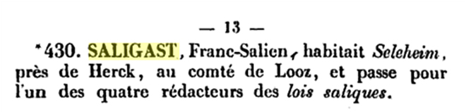 Beschrijving Saligast in de Biographie Liégeoise.