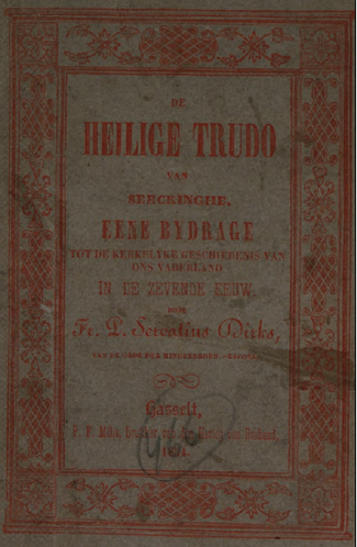 Voorblad van de publicatie "De heilige Trudo".